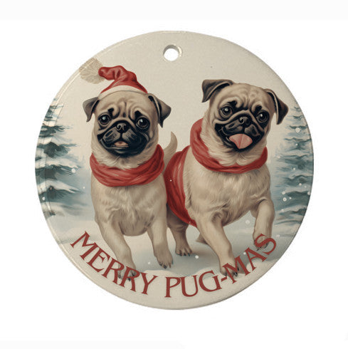 Merry Pugmas! ornament