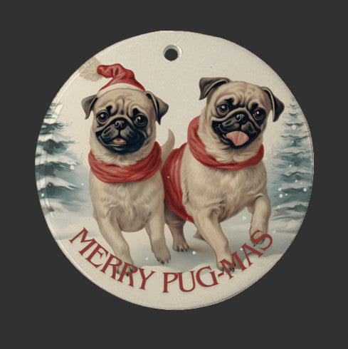 Merry Pugmas! ornament